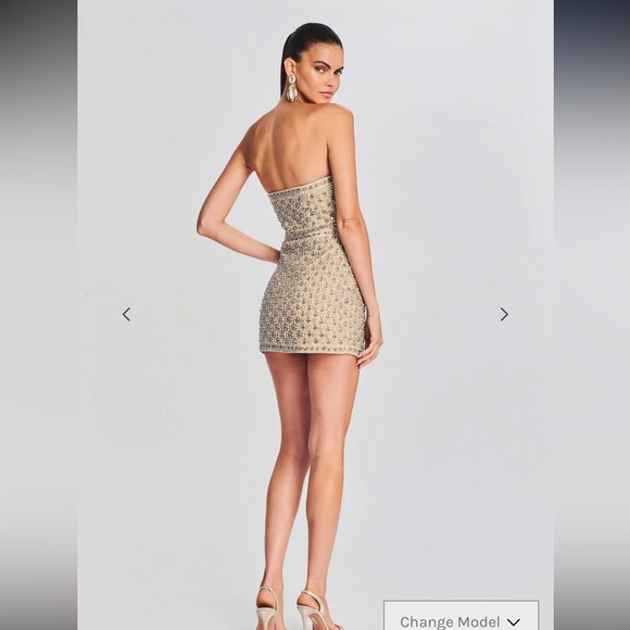 RETROFETE - Heather Dress in Champagne Mermaid Shell - size medium - Picture 13 of 17